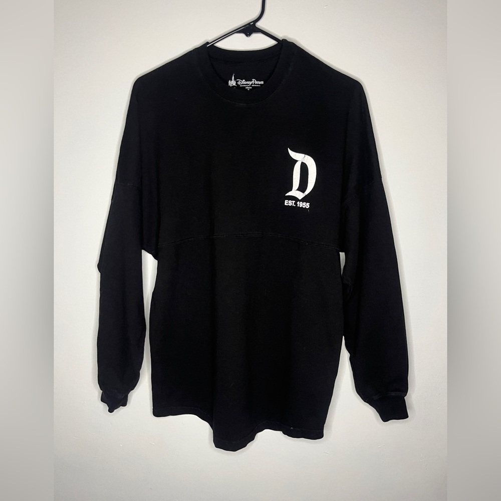 Disneyland Spirit Jersey Black Long Sleeve Shirt Disney Parks Resort Sz XS